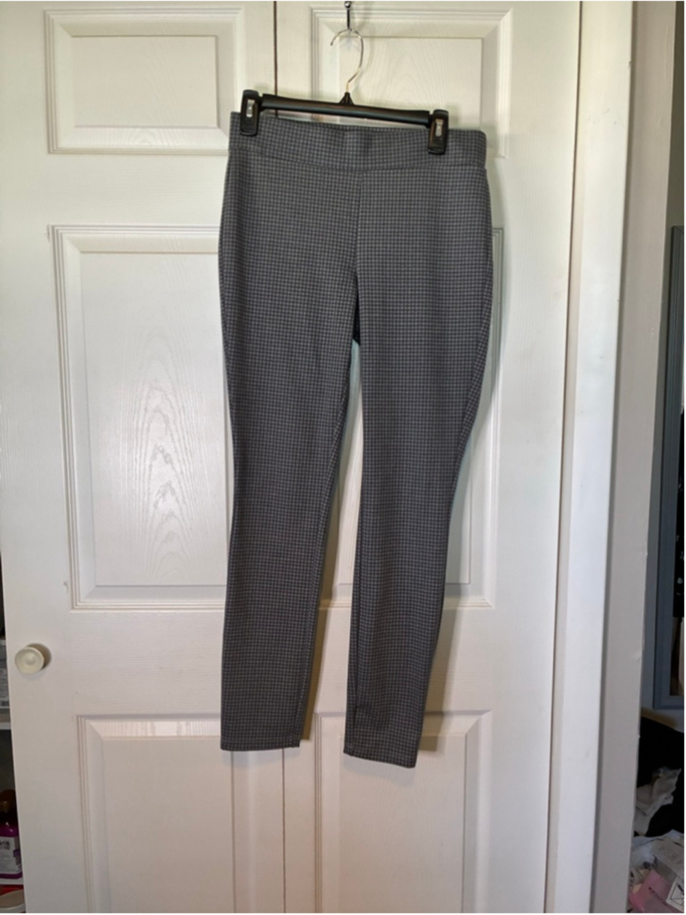 Women's NYDJ Gray Black Houndstooth Leggings Size 2
